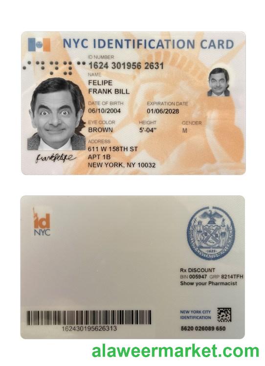 USA New York identification card